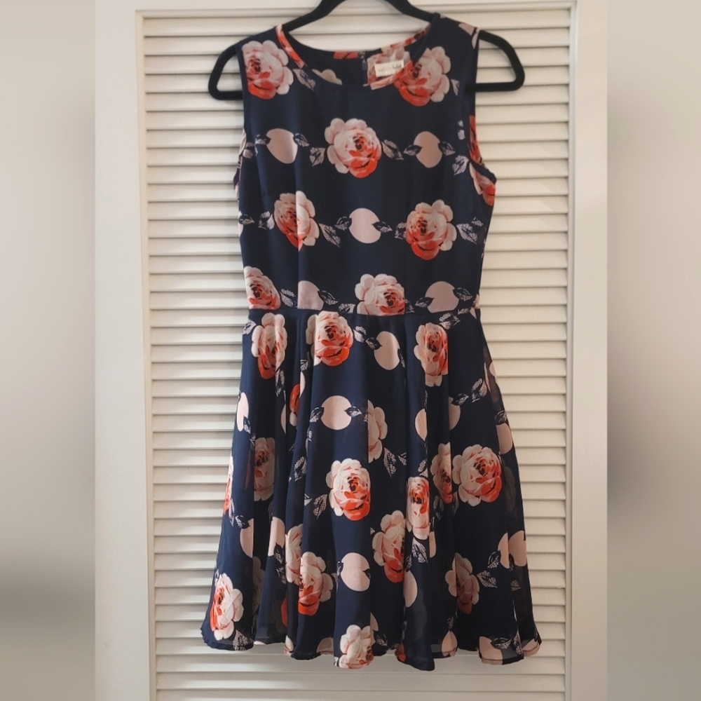 Maison Jules - Floral Fit & Flare  Lightweight Sleeveless Dress